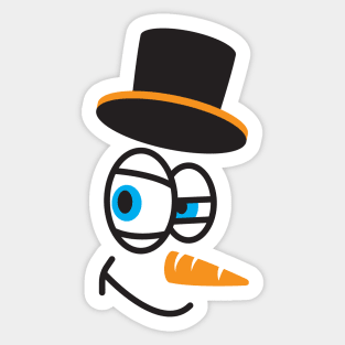 snowman face Sticker